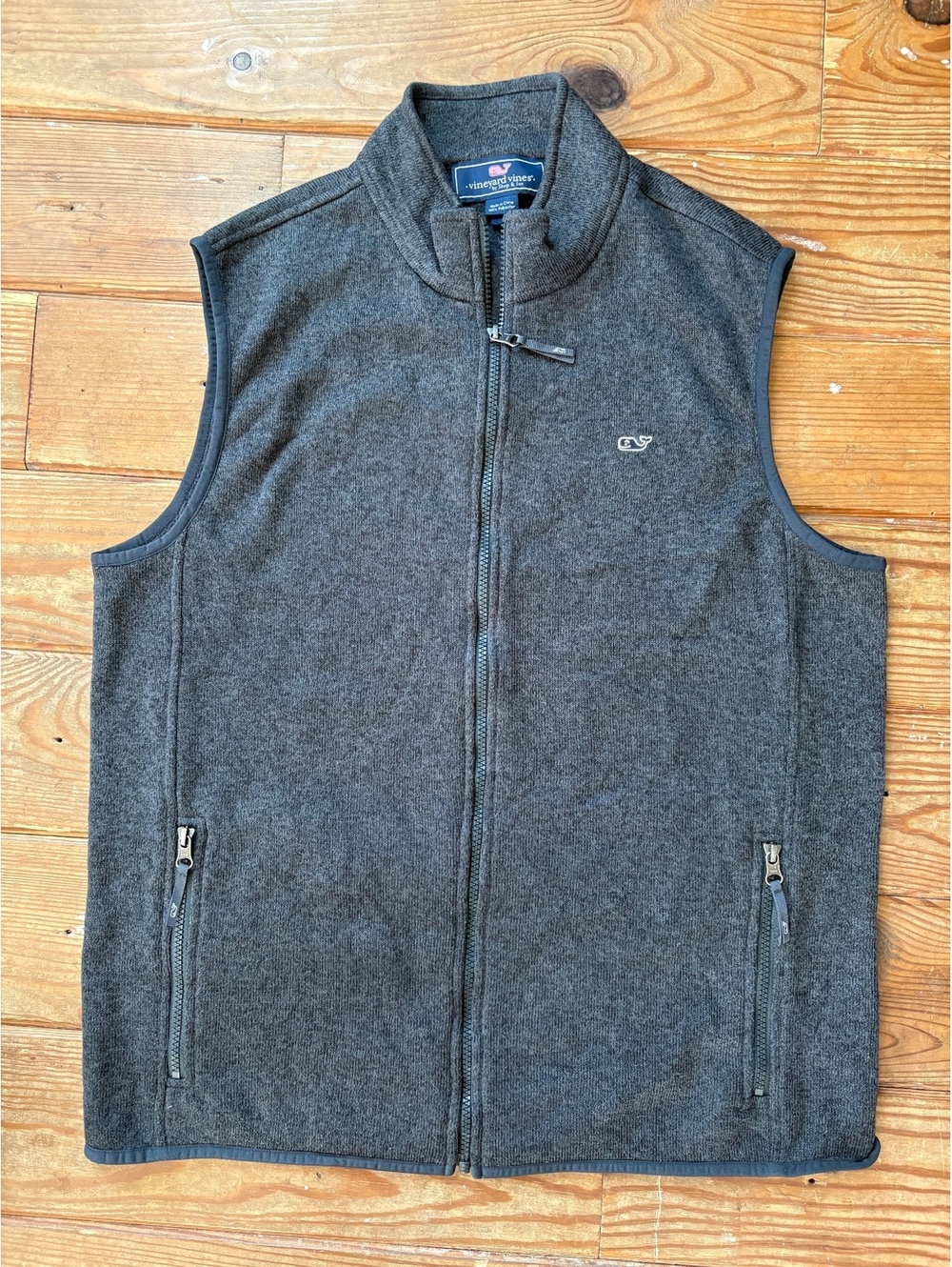 Vineyard Vines Men’s Large Gray Fleece Full Zip Vest